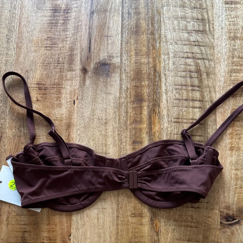 ALC A.L.C Women's Brown bikini Bra swim top NWT XL NWT